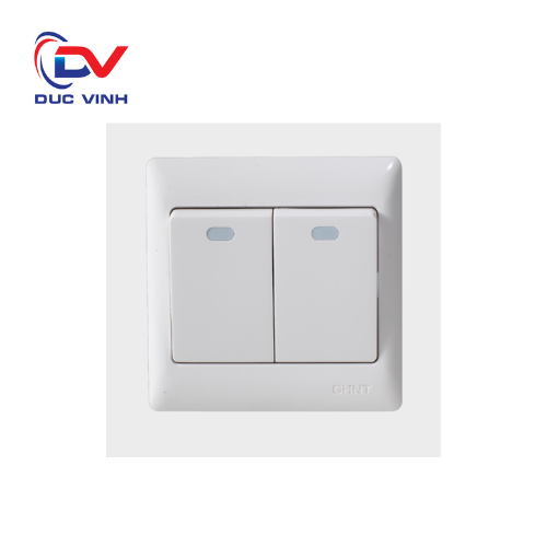 737443 - Bộ công tắc đôi 2 chiều 10AX 250V màu trắng