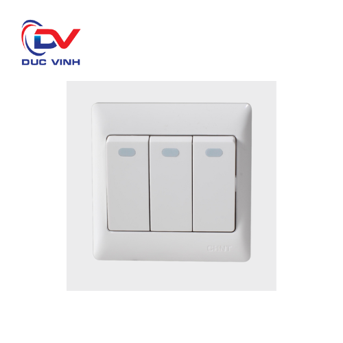 737444 - Bộ công tắc ba 1 chiều 10AX 250V màu trắng