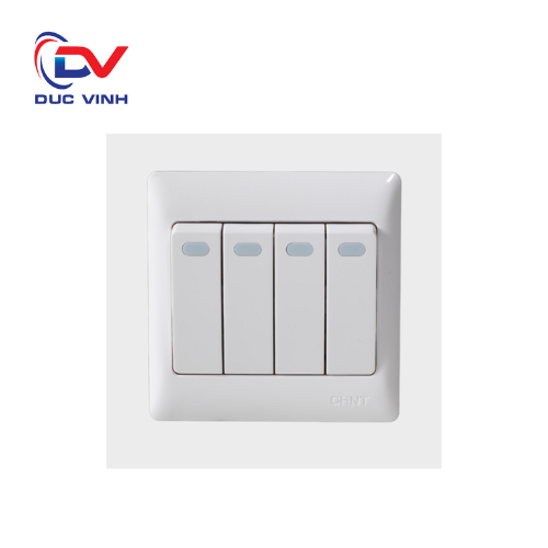 737446 - Bộ công tắc bốn 1 chiều 10AX 250V màu trắng