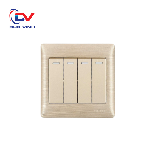 737457 - Bộ công tắc bốn 1 chiều 10AX 250V màu vàng