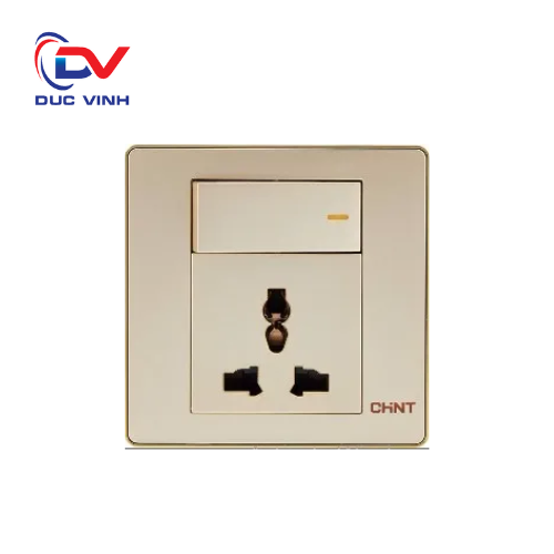 737410 - Bộ ổ cắm đa năng 3 chấu 13A, công tắc 1 chiều 16A 250V màu vàng