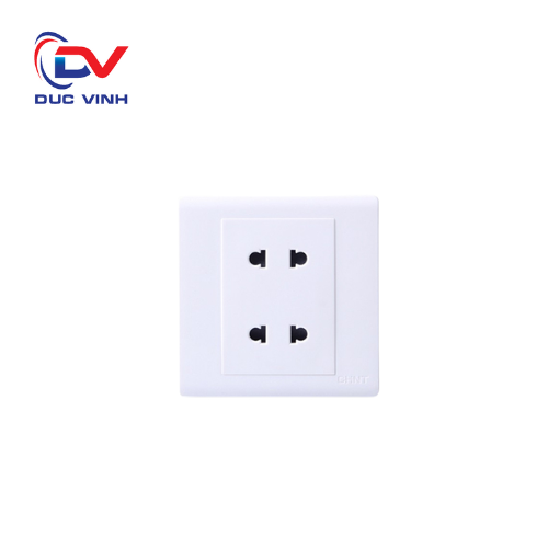 737077 - Bộ ổ cắm đôi 2 chấu 10A 250V màu trắng