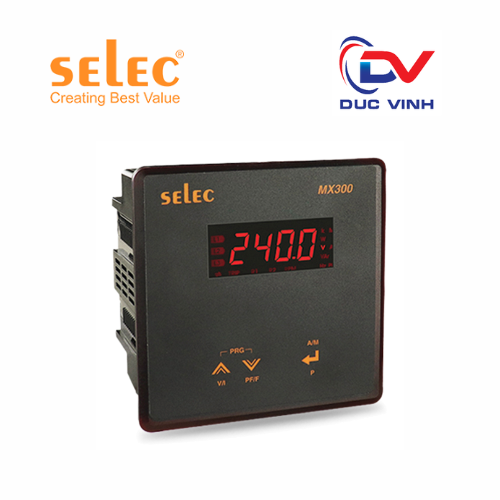 [MX300-C] Đồng hồ đo điện áp, dòng điện và tần số Selec MX300-C