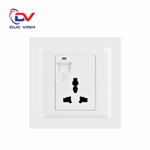 737379 - Bộ ổ cắm đa năng 3 chấu 13A 250V, ổ cắm sạc USB 2.1A màu trắng