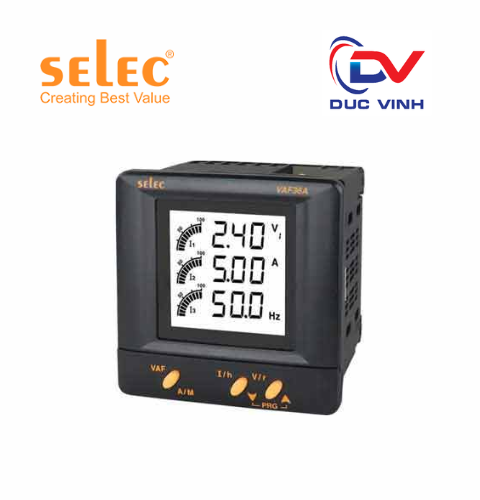 Đồng hồ đo điện áp, dòng điện, tần số SELEC VAF36A