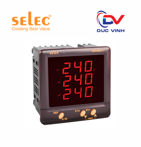 Đồng hồ đo điện áp, dòng điện và tần số Selec VAF39A