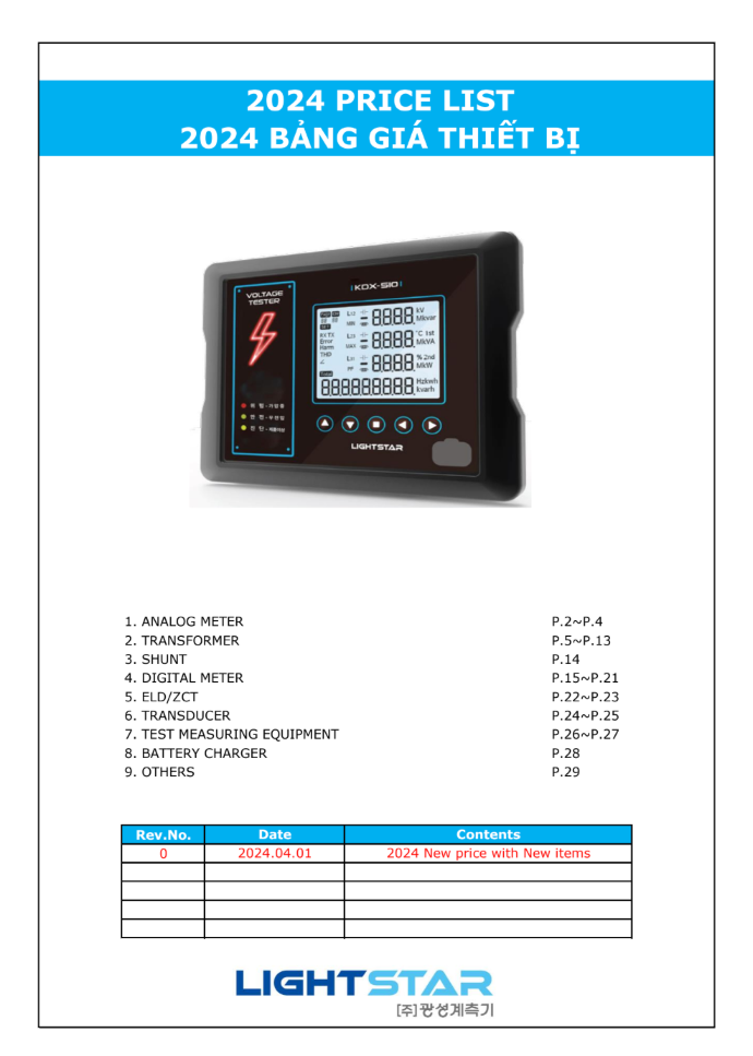 Bảng giá sản phẩm hãng Lightstar 2026