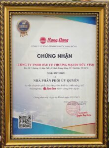 GIẤY CHỨNG NHẬN NHÀ PHÂN PHỐI ỦY QUYỀN THƯƠNG HIỆU RẠNG ĐÔNG