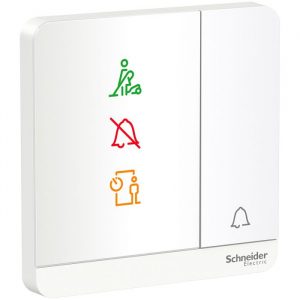 Công tắc chuông không làm phiền, xin dọn phòng, vui lòng chờ Schneider E8331BPDMW_WE_G19
