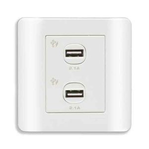 Ổ sạc USB đôi 2.1A Schneider E8432USB_WE_G19