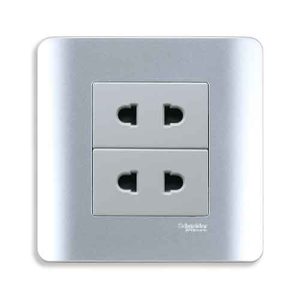 Ổ cắm đôi 2 chấu 10A Schneider E84426U2_SA_G19