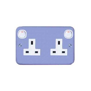 Ổ cắm đôi 3 chấu kèm hạt Schneider ESM25_G19