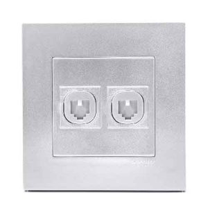 Ổ cắm điện thoại đôi Schneider KB32TS_AS