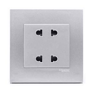 Ổ cắm đôi 2 chấu 10A KB426US2_AS_G19