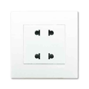 Ổ cắm đôi 2 chấu 10A KB426US2_WE_G19