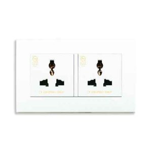 Ổ cắm đôi đa năng 13A Schneider KBT413S_WE_G19