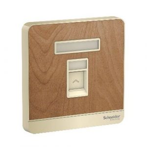 Ổ cắm điện thoại đơn Schneider E8331RJS4_WD_G19