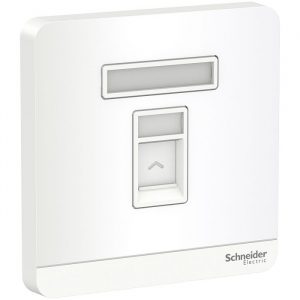 Ổ cắm điện thoại đơn Schneider E8331RJS4_WE_G19