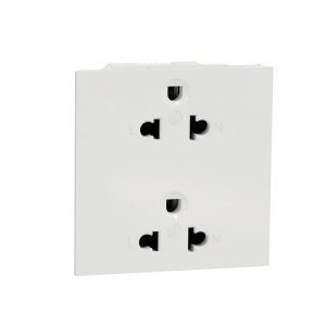 Ổ cắm đôi 3 chấu 16A size E Schneider M3T426UST2_WE