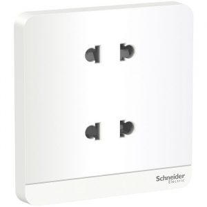 Ổ cắm đôi 2 chấu 16A Schneider E83426U2_WE_G19