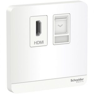 Ổ cắm HDMI và mạng cat5e Schneider E8332HDRJS5_WE_G19