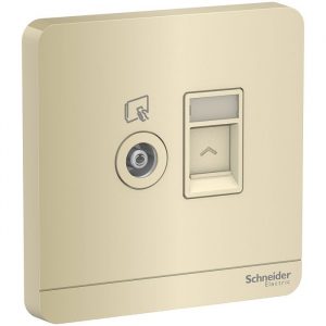 Ổ cắm TV và ổ cắm mạng cat5e Schneider E8332TVRJS5_WG_G19