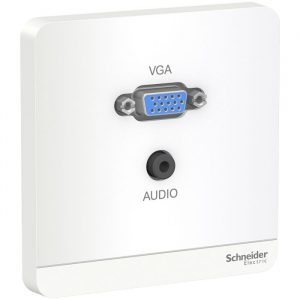 Ổ cắm VGA & mini audio Schneider E8332HD15PH_WE_G19
