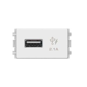 Ổ sạc USB 2.1A đơn Schneider 8431USB_WE size S