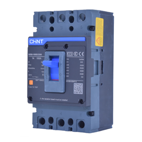 Aptomat khối Chint NXM-160S/3300 160A 3P 36kA bảo vệ quá tải ngắn mạch chính hãng