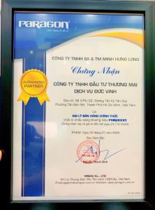 Giới Thiệu Chứng Nhận Đại Lý Chính Thức Paragon