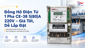 Đồng Hồ Điện Tử 1 Pha CE-38 5(80)A 220V – Giá Tốt, Dễ Lắp Đặt