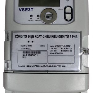 Công tơ điện tử 3 pha 1 biểu giá Vinasino VSE3T-10W1 10(100)A 230/400V