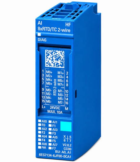 Mô-đun ngõ vào analog Siemens SIMATIC ET 200SP AI 8xRTD/TC 2-wire HF 6ES7134-6JF00-0CA1 chính hãng