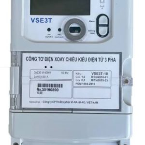 Công tơ điện tử 3 pha nhiều biểu giá gián tiếp đo đếm 2 chiều Vinasino VSE3T-1B