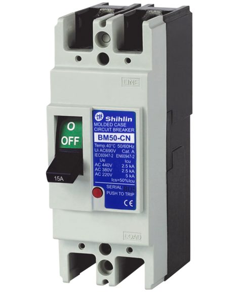 MCCB Shihlin BM50-CN 2P 15A 2.5kA