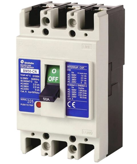 MCCB BM50-CN 3P 50A 2.5kA Shihlin