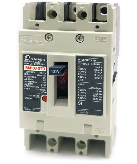 MCCB BM100-STD 3P 100A 30kA Shihlin