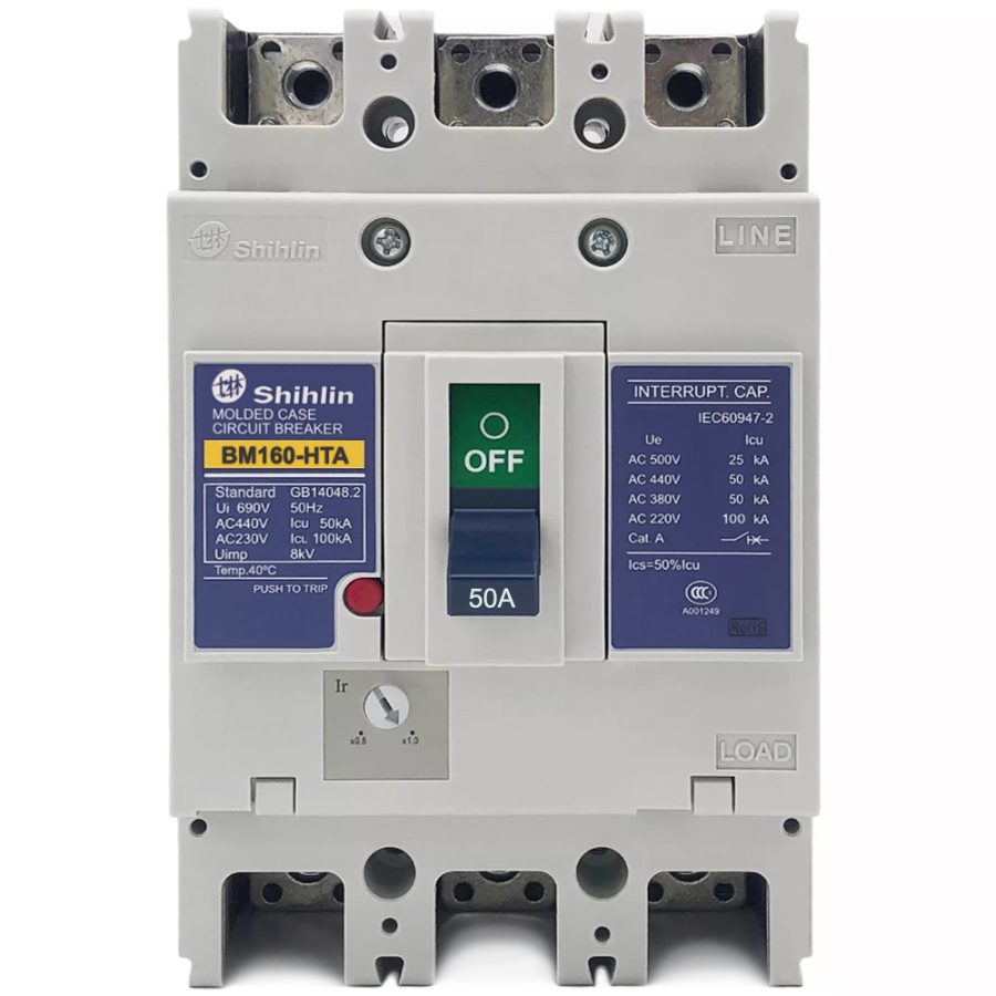 MCCB BM160-HTA 3P 50A 50kA Shihlin