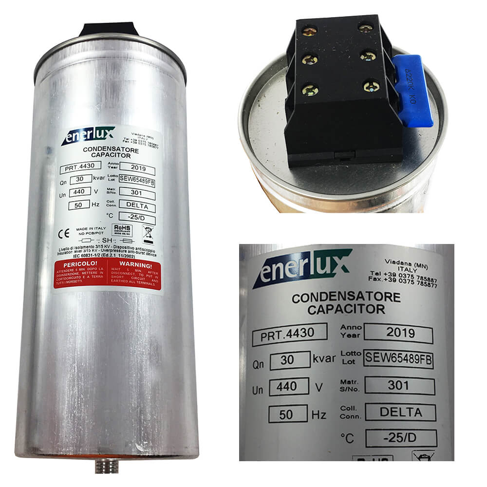 4046-enerlux-prt-4430 Tụ bù 3pha, dung lượng 40kVAR, điện áp định mức 415V Enerlux