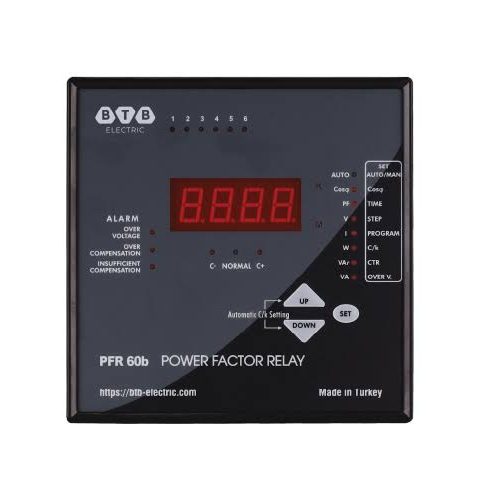 Bộ điều khiển tụ bù 6 cấp PFR-60b (415V, 50Hz, kích thước 144x144mm)