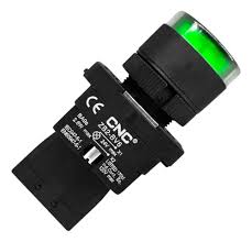 NÚT NHẤN CÓ ĐÈN - 400V KHOÉT LỖ PHI 25 MÀU XANH - 1NO