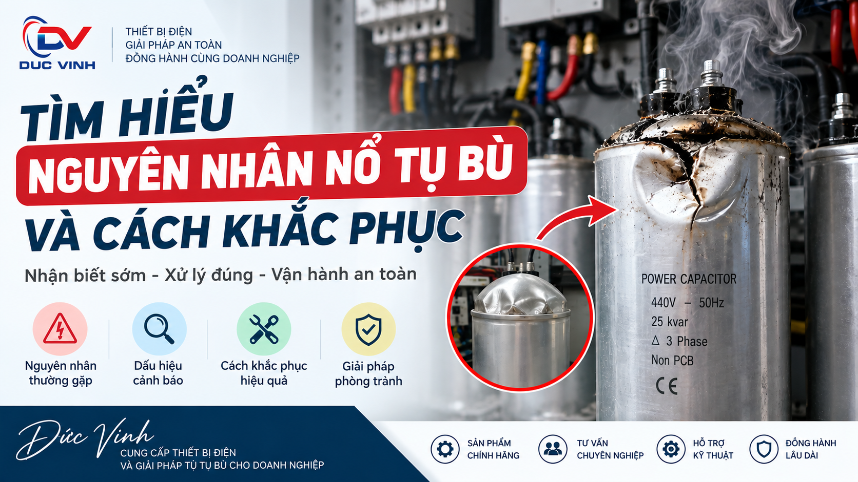 Tìm hiểu nguyên nhân nổ tụ bù và cách khắc phục hiệu quả