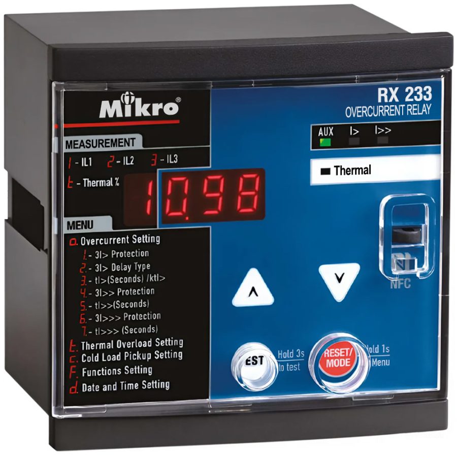 Rơ le bảo vệ quá dòng Mikro RX233-230A chính hãng