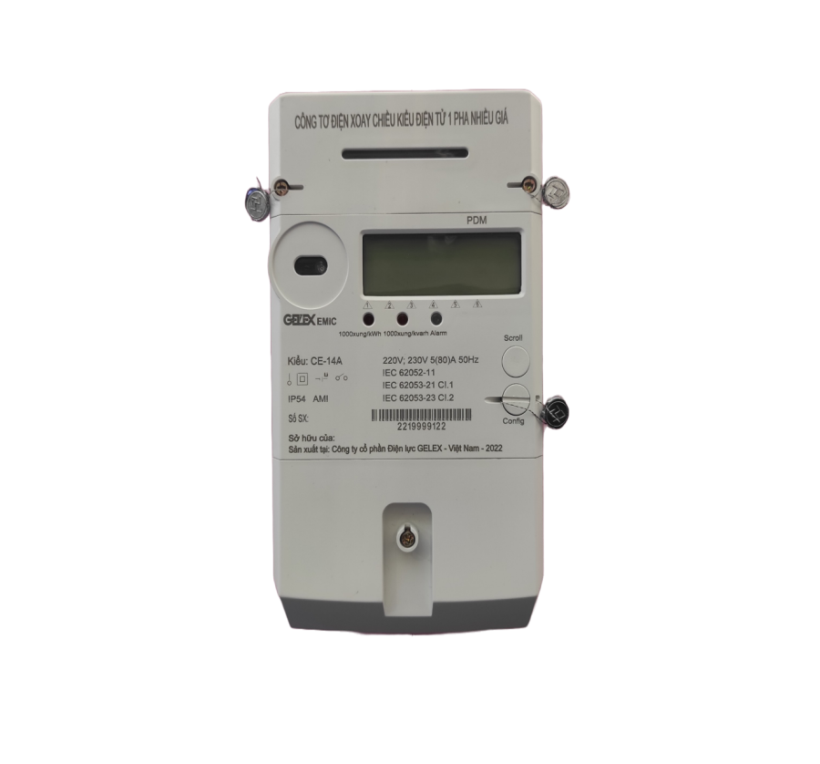 Công Tơ Điện Tử 1 Pha Nhiều Giá CE-14A EMIC 5(80)A