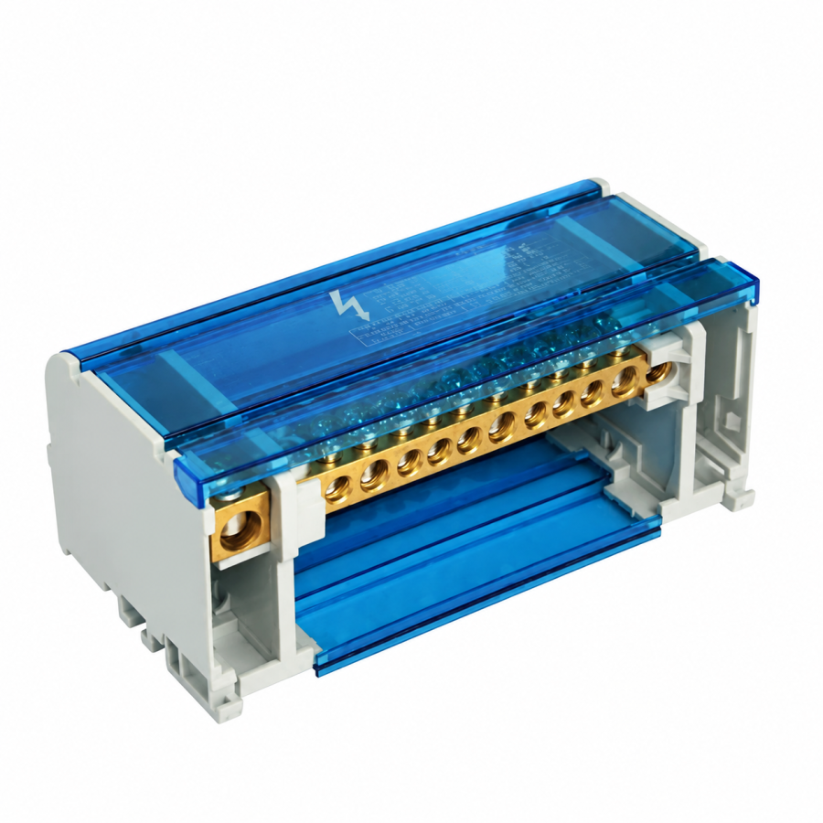 Cầu Đấu Chia Điện 1 Pha 2 Cực 100A UK207