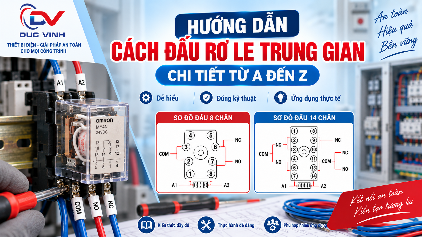 Hướng dẫn cách đấu rơ le trung gian chi tiết từ A đến Z